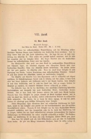 VIII. Kunst