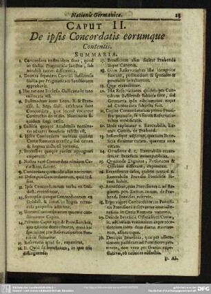 Caput II. De ipsis Concordatis eorumque Contentis