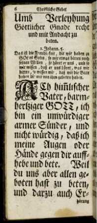 Christliche Gebet vor der Beicht.