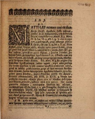 ... Matthaeus Syrus Cum Graeco Collatus