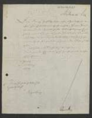 Brief von Johann Traugott Schneider an Regensburgische Botanische Gesellschaft
