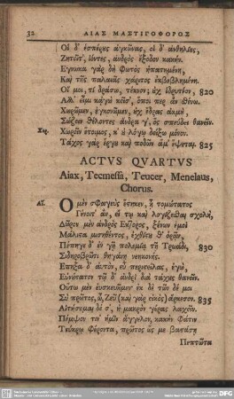 Actus Quartus Aiax, Tecmessa, Teucer, Menelaus, Chorus