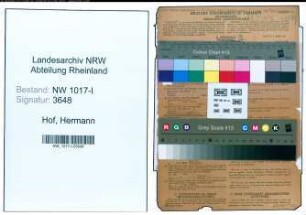 Entnazifizierung Hermann Hof , geb. 18.02.1904 (Schriftsetzer)