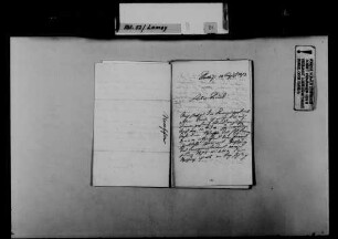 Schreiben von August Nicolai, Karlsruhe, an August Lamey: Gehaltszahlungen an August Lamey.