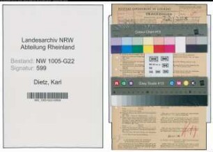 Entnazifizierung Karl Dietz , geb. 30.05.1883 (Kohlenhaendler)
