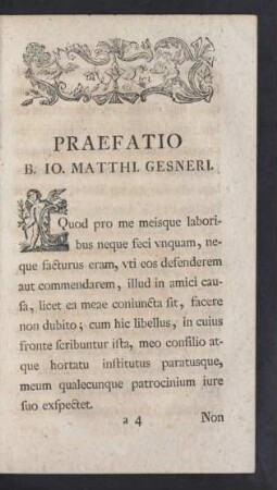 Praefatio B. Io. Matthi. Gesneri