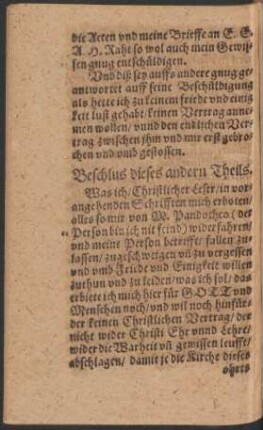 Beschlus dieses andern Theils.