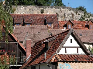 Quedlinburg - Fachwerkhäuser : Historische Fachwerkbauten, aufgenommen in der Weltkulturerbestadt Quedlinburg, ca. 2004