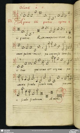 47 Orlando di Lasso: Agimus tibi gratias rex omnipotens Deus