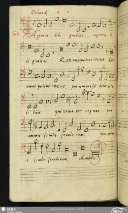 47 Orlando di Lasso: Agimus tibi gratias rex omnipotens Deus