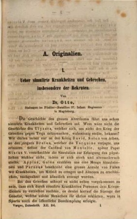 Zeitschrift für Medicin, Chirurgie und Geburtshilfe. 12. 1858