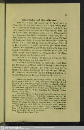 Mordthaten und Hinrichtungen