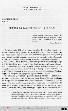 46.1998: Henryk Sienkiewicz, obrazy i Quo vadis