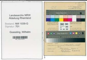 Entnazifizierung Wilhelm Goessling , geb. 24.08.1907 (Arbeiter)