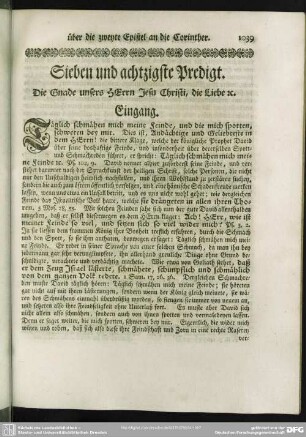 Sieben und achtzigste Predigt