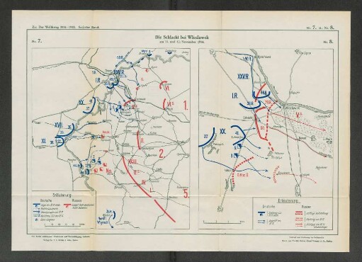 Nr. 7. u. Nr. 8. Die Schlacht bei Wlozlawek am 11. und 12. November 1914.