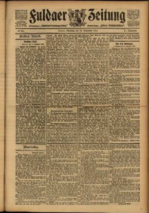 Erste Ausgabe vom Dienstag, den 12. Dezember 1905.