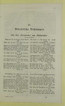 IV. Didaktische Dichtungen