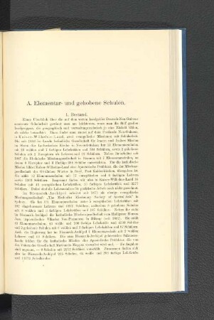 A. Elementar- und gehobene Schulen.