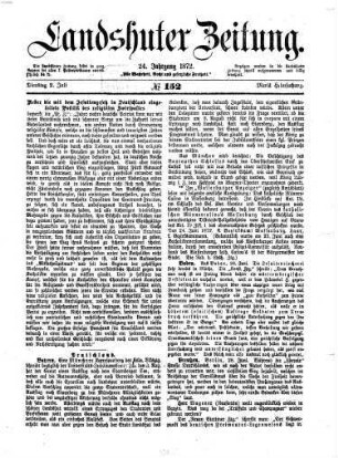 Landshuter Zeitung : niederbayerisches Heimatblatt für Stadt und Land ; gegründet 1849. 24. 1872, T. 2