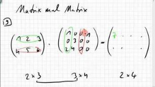 03.3 Matrix mal Vektor, Matrix mal Matrix