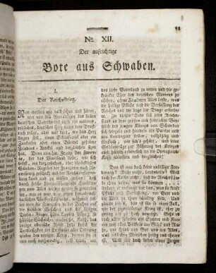 No. XII. [Den 20ten Juli 1799.]