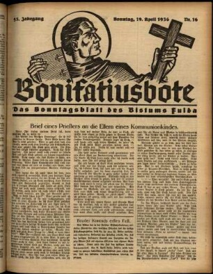 Ausgabe vom Sonntag, den 19. April 1936.