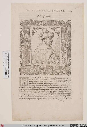 Bildnis Selim I. Yavuz (d. i. "der Grausame"), Sultan der Türkei (reg. 1512-20)