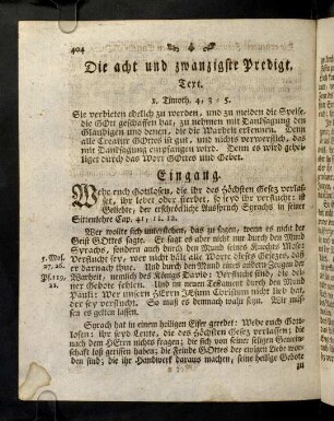 404-421, Die acht und zwanzigste Predigt. Das Recht zum Gebrauch der Creaturen.