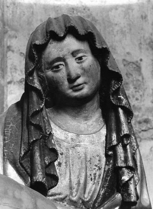 Pietà : Pietà (1446/1455). Bruststück der Maria. Neuberg an der Mürz, Ehemals Zisterzienserstiftskirche Mariae Himmelfahrt