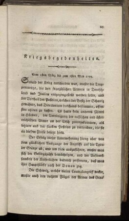 Vom 1sten März bis zum 1sten May 1799