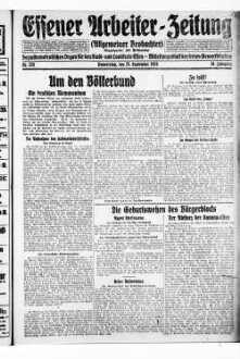 Essener Arbeiter-Zeitung. 1919-1926