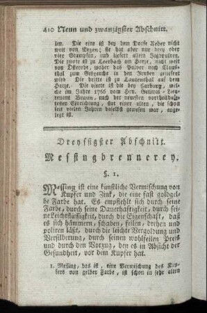 Dreyssigster Abschnitt. Messingbrennerey.