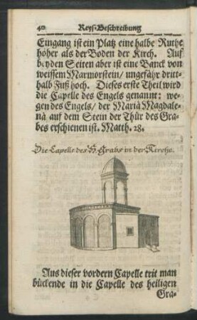 Die Capelle des H. Grabs in der Kirche.