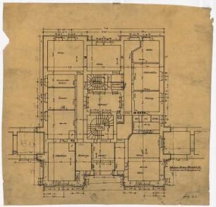 Wohnhäuser Hohenzollernstraße/Menzelstraße/Wölflstraße, Breslau: Menzelstraße 87: Grundriss EG