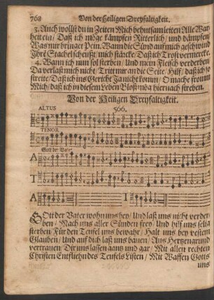 Von der Heiligen Dreyfaltigkeit.