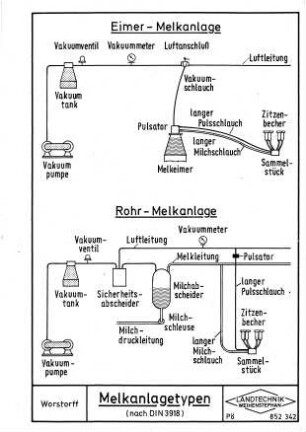 Melkanlagetypen (nach DIN 3918)