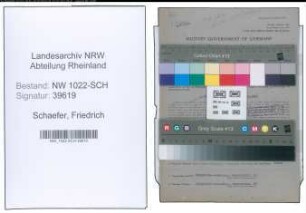 Entnazifizierung Friedrich Schaefer , geb. 18.05.1898 (Postbeamter)