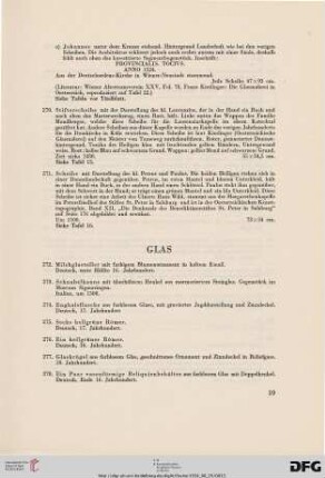 Glas (Nr. 272-315)