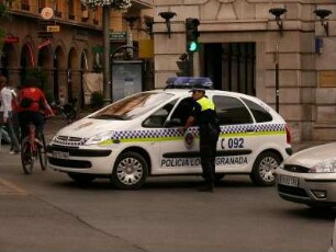 Polizeiposten im Zentrum
