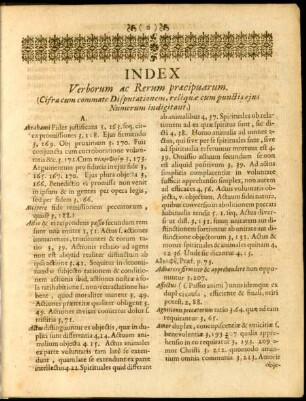 Index Verborum ac Rerum praecipuarum.
