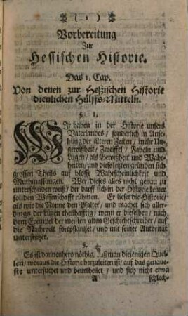 Christoph Friedr. Ayermanns Einleitung zur Hessischen Historie Der Aeltern und Mittlern Zeiten