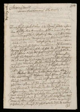 Brief von Johann Daniel Geysel an Johann Friedrich von Uffenbach. Venedig, 23.7.1751