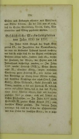 Geschichtliche Merkwuerdigkeiten vom Jahre 1233 bis 1237