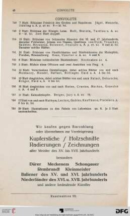 Convolute (Nr. 748-759)
