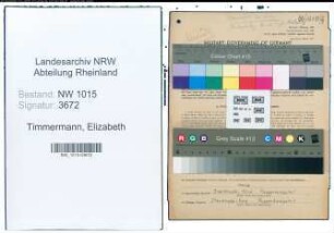 Entnazifizierung Elizabeth Timmermann , geb. 28.02.1906 ()