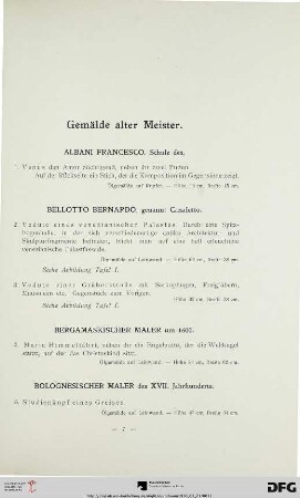 Gemälde alter Meister (Nr. 1-79)