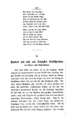 Hundert und acht und siebzigstes Sendschreiben an Lehrer und Lehrerinnen
