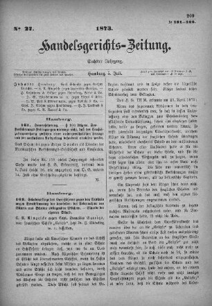 No. 27. 5. Juli 1873