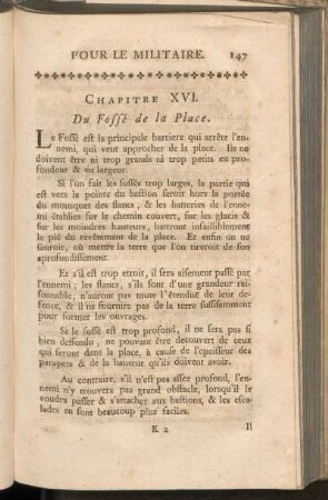 Chapitre XVI. Du Fosse de la Place
